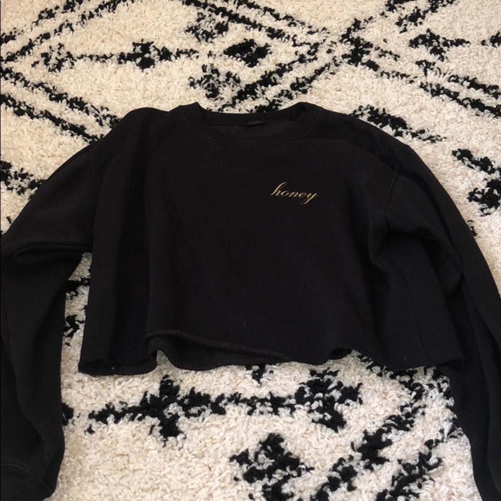 black honey embroidered sweatshirt